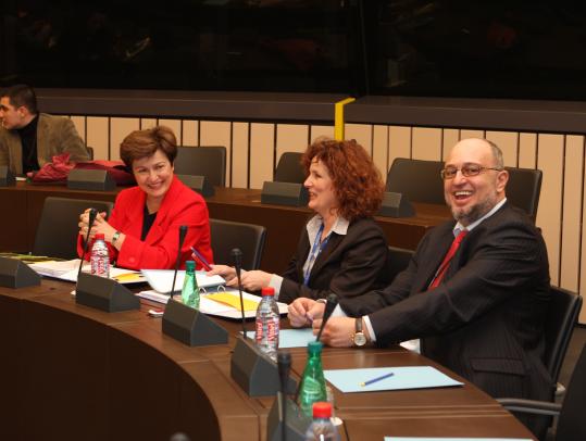 На 8 март 2010 г., веднага след избирането си новият български еврокомисар Кристалина Георгиева се срещна с Емил Стоянов и останалите представители на България в Европейския парламент.