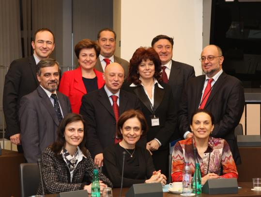 На 8 март 2010 г., веднага след избирането си новият български еврокомисар Кристалина Георгиева се срещна с Емил Стоянов и останалите представители на България в Европейския парламент.